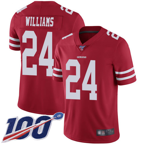 San Francisco 49ers Limited Red Men K Waun Williams Home NFL Jersey #24 100th Season Vapor Untouchable->san francisco 49ers->NFL Jersey